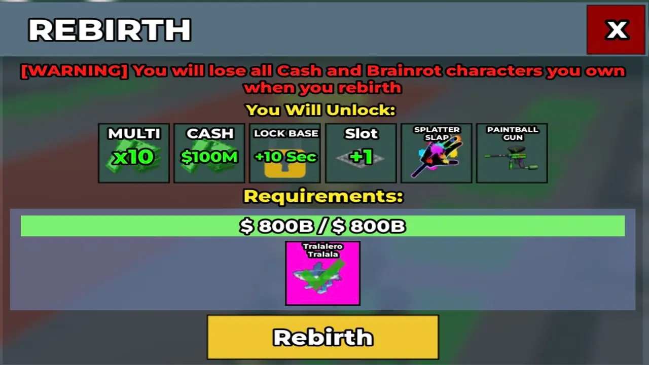 Rebirth 11 Steal a Brainrot