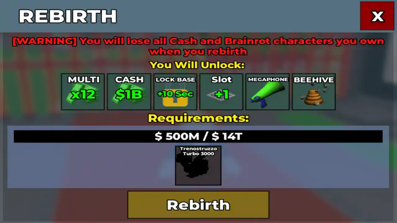 Rebirth 13 Steal a Brainrot