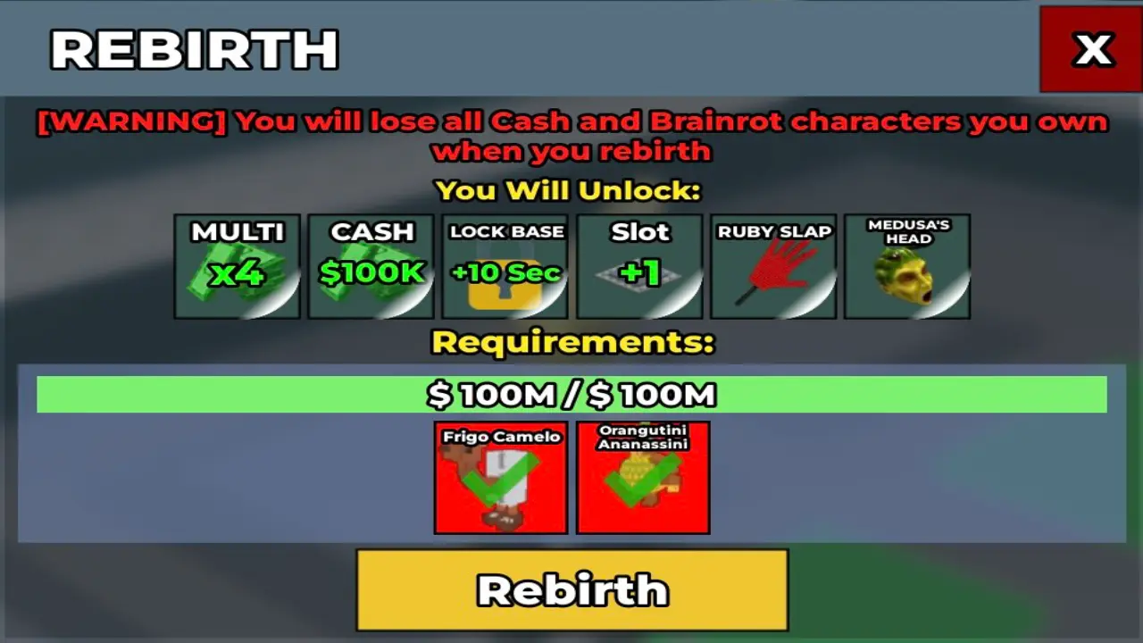 Rebirth 5 Steal a Brainrot