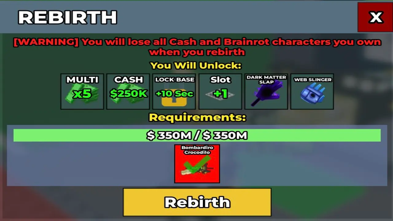 Rebirth 6 Steal a Brainrot
