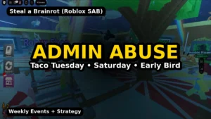 Steal a Brainrot Admin Abuse Schedule Guide page