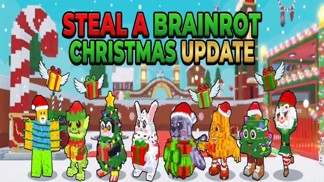 Steal a Brainrot Christmas Update Banner